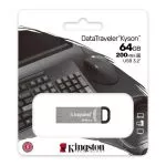 64GB USB3.2 Kingston DataTraveler Kyson Silver (DTKN/64GB), Metal casing, Compact and lightweight (Read 200 MByte/s) фото