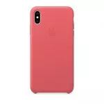 Original iPhone XS Max Leather Case, Peony Pink фото