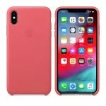 Original iPhone XS Max Leather Case, Peony Pink фото