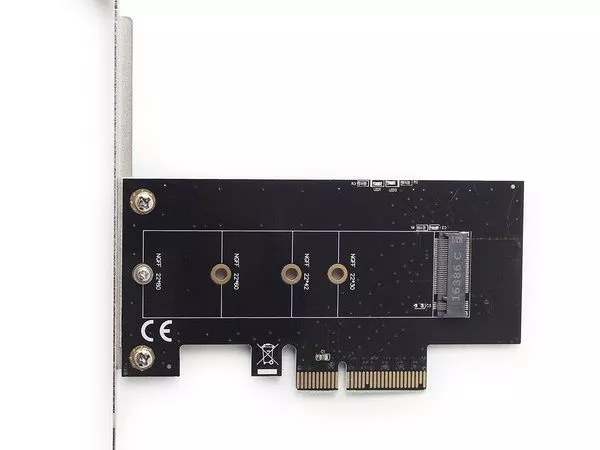 PCI-E Card - Gembird PEX-M2-01, PCI-Express add-on card, M.2 SSD adapter, M.2 flash memory module (2280, 2260, 2242), Low-profile brackets фото