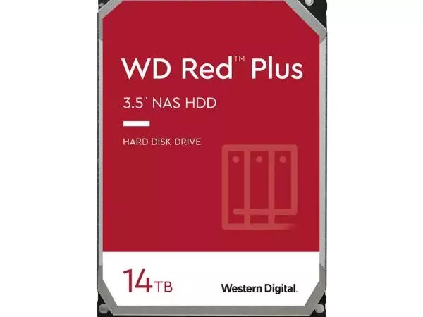 3.5" HDD 14.0TB Western Digital WD140EFGX Caviar Red Plus NAS, CMR Drive, 7200rpm, 256MB, SATAIII фото