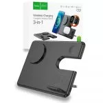 HOCO CQ1 Geek folding 3-in-1 magnetic wireless fast charger (for iWatch) фото