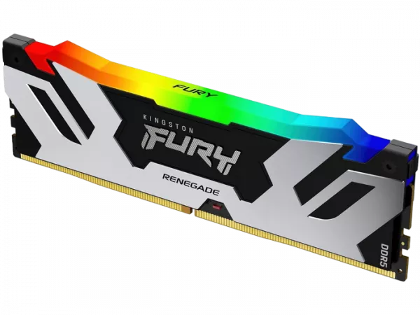 16GB DDR5-6000MHz Kingston FURY Renegade RGB (KF560C32RSA-16), CL32-38-38, 1.35V, Intel XMP 3.0, Silver/Black фото