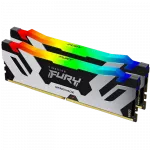 32GB DDR5-6400MHz Kingston FURY Renegade RGB (Kit of 2x16GB) (KF564C32RSAK2-32), CL32-39, 1.4V, Silver/Black фото