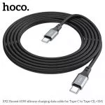 HOCO X92 Honest 60W silicone charging data cable for Type-C to Type-C (L=3M) black фото