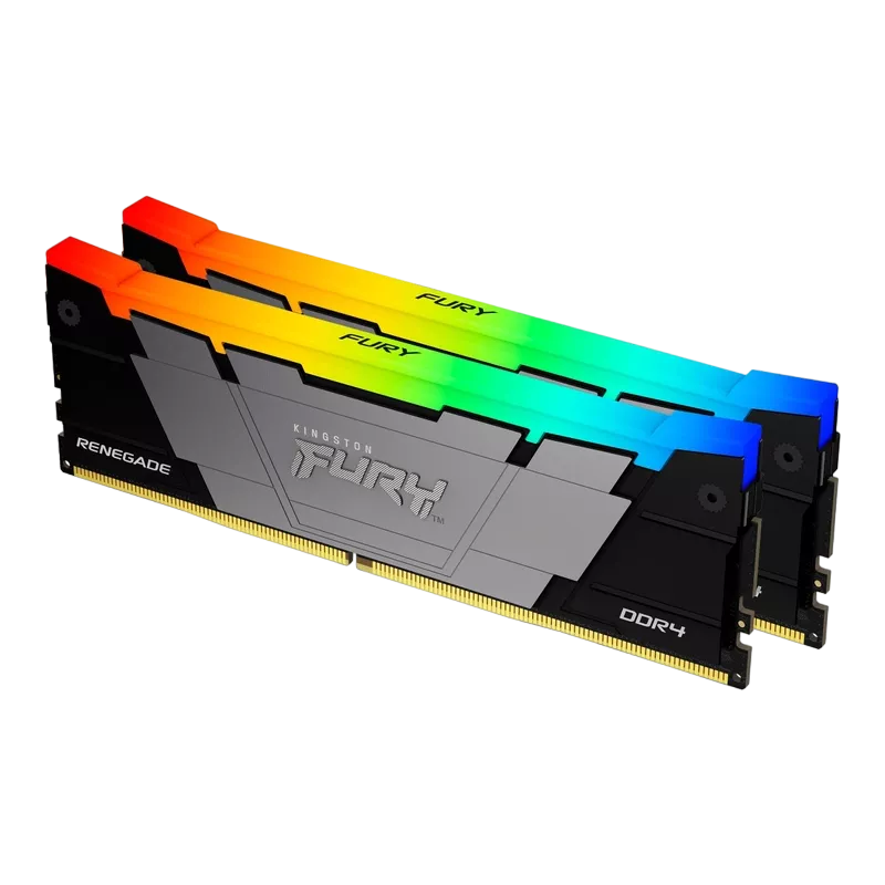 64GB DDR4-3200MHz Kingston FURY Renegade RGB (Kit of 2x32GB) (KF432C16RB2AK2/64), CL16-19-19, 1.35V фото