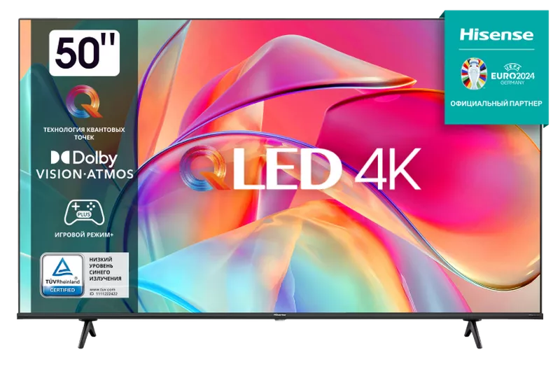 50" LED SMART TV Hisense 50E7KQ, QLED, 3840x2160, VIDAA OS, Gray фото