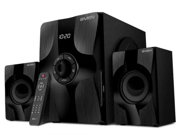 212260 Speakers SVEN "MS-315" Bluetooth, FM, USB, Display, RC, Black, 46w / 20w 2x13w / 2.1