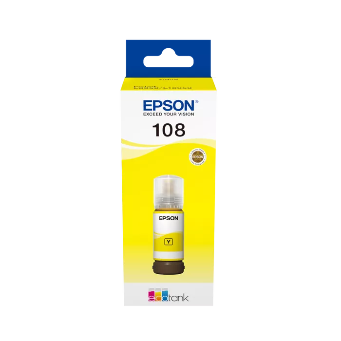 Ink Epson C13T09C44A, 108 EcoTank Yellow ink bottle фото