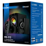 Speakers SVEN "MS-312" Bluetooth, FM, USB, Display, RC, Black, 40w / 20w 2x10w / 2.1 фото