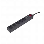 Surge Protector Gembird SPG5-C-15, 5 Sockets, 4.5m, up to 250V AC, 16 A, safety class IP20, Black фото