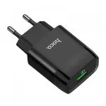 HOCO C72Q Glorious single port QC3.0 charger (EU) black фото