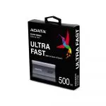 500GB ADATA Portable Elite SSD SE880 Titanium, USB-C 3.2 (64.8x35x12.3mm, 31g, R/W:2000/2000MB/s) фото