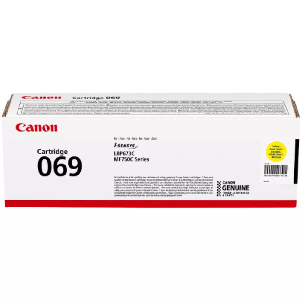 Laser Cartridge Canon 069 Y (5091C002), yellow (1900 pages) for Canon i-SENSYS MF752Cdw/ MF754Cdw/ LBP673Cdw фото