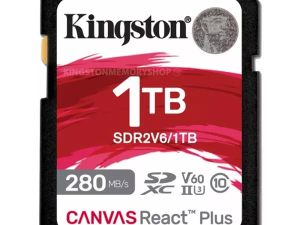 1.0TB SD Class10 UHS-II U3 (V60) Kingston Canvas React Plus V60, Ultimate, Read: 280Mb/s, Write: 100Mb/s, Capture 4K Ultra-HD high-speed shots withou фото