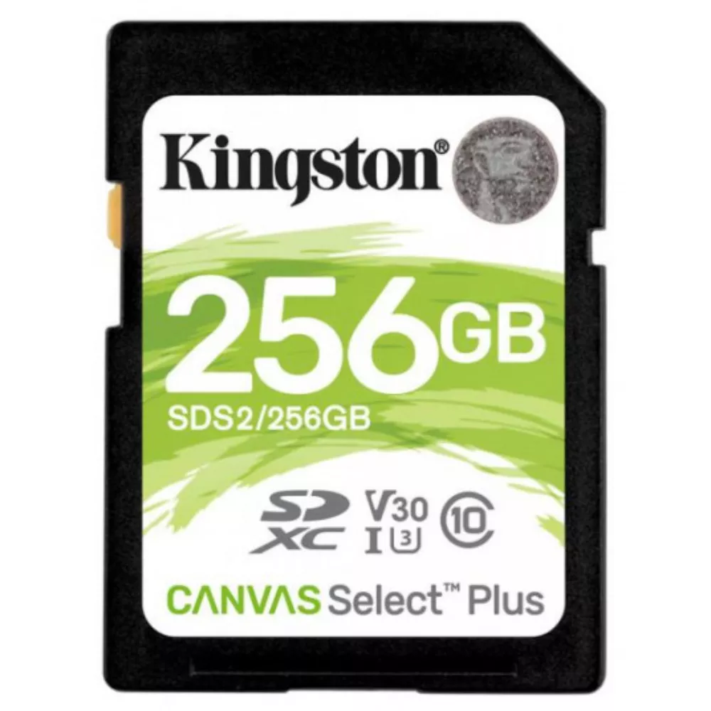 256GB SD Class10 UHS-I U1 (V10) Kingston Canvas Select Plus, Read: 100MB/s. Write: 85MB/s фото