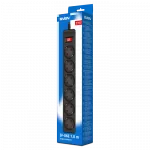 216628 Surge Protector 6 Sockets, 1.8m, Sven "SF-06E", Black, flame-retardant material