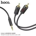 HOCO UPA28 3.5 double lotus RCA audio cable black фото