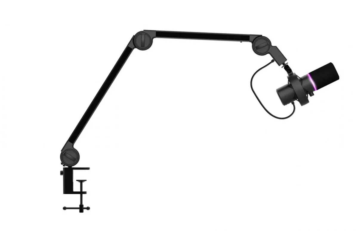 Trust GXT 255 ONYX professional studio-grade microphone with arm, shock mount, pop filter, adjustable LED lighting rin, Echo cancellation, Cardioid, фото