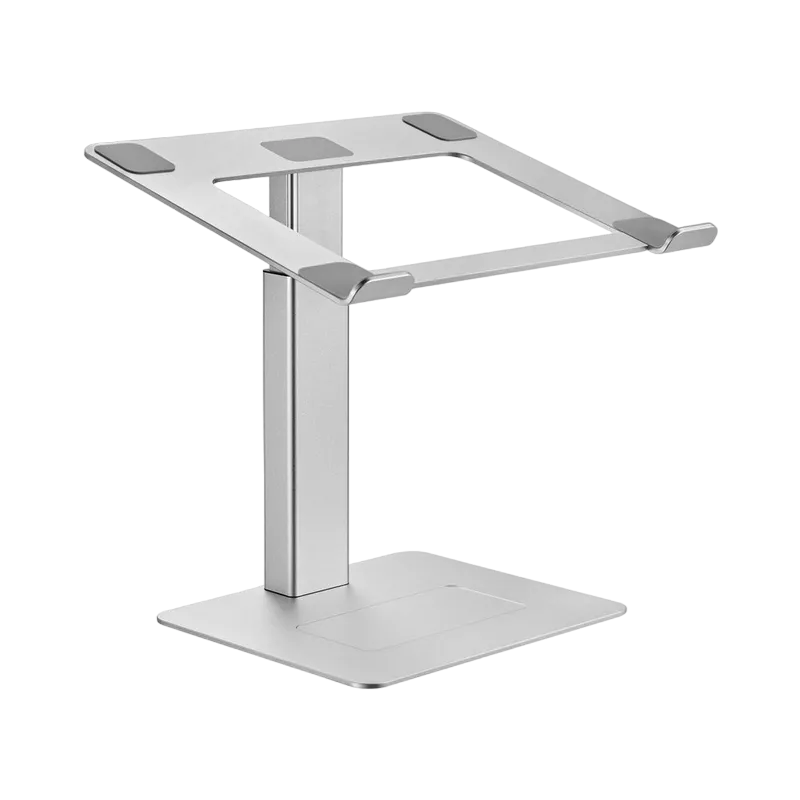 Notebook Riser Gembird NBS-D1-02, up to 15.6'', Aluminum, Silicone pad, up to 5kg, Height adjustment range: 225 ~ 380 mm, Silver фото