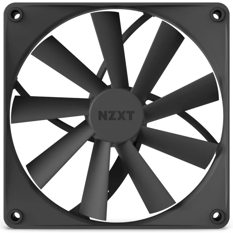 PC Case Fan NZXT F140Q, 140x140x26mm, 18.7-23dB, 42.92-101CFM, 500-1200RPM, FDB, 4 Pin, Black фото