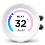 AIO Liquid Cooling NZXT Kraken Elite 280 RGB White (<34.48dB, 90.79CFM, 2x140mm ARGB fans, 500-1500RPM, LCD 2.36", CAM) фото