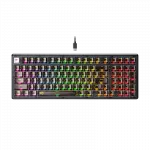 Gaming Keyboard Havit KB875L, Mechanical, Red SW, Hot-Swappable, All keys roll-over, Macro, 98 Keys, 50M, RGB, 1.8m, USB, EN/RU, Transparent Teal фото