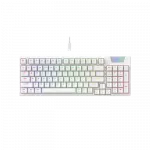 Gaming Keyboard Havit KB885L, Mechanical, Red SW, Hot-Swappable, RGB, 95 Keys, 50M, 1.8m, USB, EN/RU, White фото