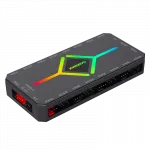 Fan Hub Gamemax Controller v4.0, 9 ports PWM ARGB, Multi-channel PWM Temperature Control, Magnetic, Remote Control, Black фото