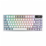 Gaming Wireless Keyboard Asus ROG Azoth, Mechanical, 75% layout, ROG NX SW, PBT, RGB, Macro, OLED display, 2m, 2.4Ghz BT USB, EN/RU, White фото