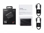 1.0TB Samsung Portable SSD T9 Black, USB-C 3.2 Gen 2x2 (88x59x13mm, 122g,R/W:2000/2000MB/s) фото