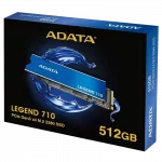 M.2 NVMe SSD 512GB ADATA LEGEND 710 [PCIe 3.0 x4, R/W:2400/1000MB/s, 90/150K IOPS, 130TBW, 3D-NAND TLC] фото