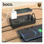 HOCO DC15 two-in-one multi-socket extension charger black фото