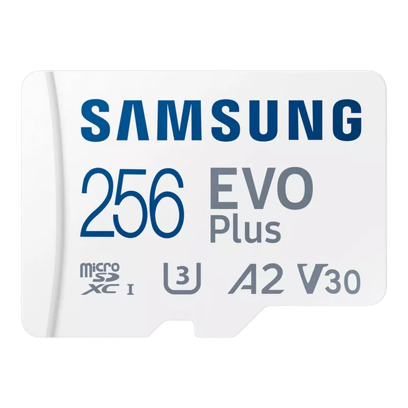 256GB MicroSD (Class 10) UHS-I (U3) SD adapter, Samsung EVO Plus 2024 "MB-MC256SA" (R:160MB/s) фото