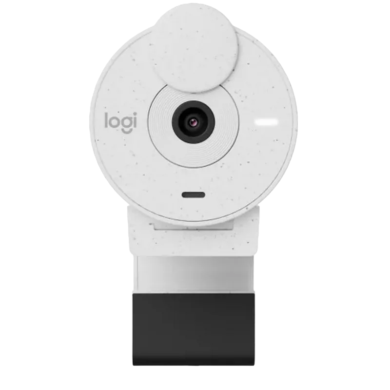 Camera Logitech BRIO 300, 1080p/30fps, FoV 70°, 2MP, Fixed Focus, Shutter, 1.5m, Type C, White фото