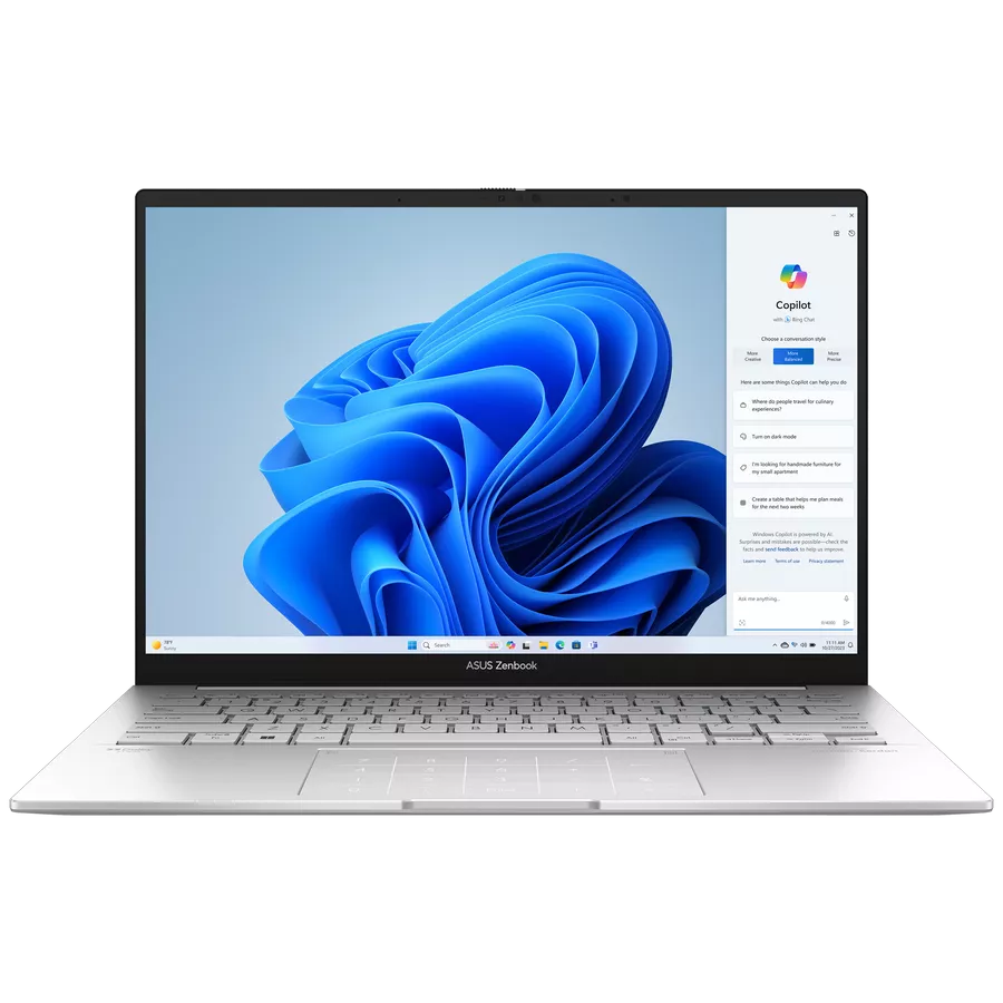 216960 ASUS 14.0" Zenbook 14 OLED UX3405MA Silver (Core Ultra 7 155H 16Gb 1Tb / Intel Arc Graphics / Win 11)